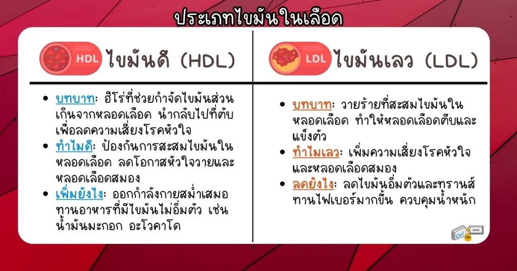 ประเภทของไขมันในเลือด